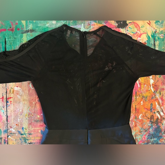 Long Sleeve Lace and Mesh Jumpsuit - Tobi - Size XS - Picture 9 of 12